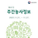 주간농사정보 제 47호 (2022.11.21. ~ 11.27.)2022-11-16 이미지