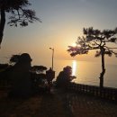 노을그려진바다풍경 이미지