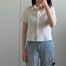 카라44 | 리리앤코 블루닌 레이스 코튼 카라 셔츠 아이보리 착용 후기