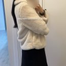 메리어라운드 [l.m.w] 윈터 페이크 폭스 퍼 (jk) 내돈내산 솔직후기 (66사이즈 착샷O / 장단점 O) - 부...