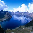 숲속구름호수 이미지