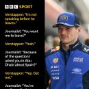 [F1] BBC = 오늘 막스 베르스타펜은 자신의 기자회견에서 기자 1명의 참석을 거부했습니다 이미지