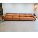 5319 | 관리가 쉬운 천연 가죽 - 하이까사 5319 오렌지 피그먼트 콤비 전동 리클라이너 6인용 쇼파 배송후기