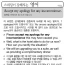 Accept my apology for any inconvenience. 이미지