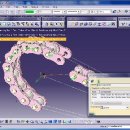 Catia DMU 동강 DVD 샘플강좌 ::: 39강 Roller Chains Kinematic 구현 _ Roller Chain 40의 Point Curve Joint로 움직임구현 이미지