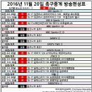 2016년 11월 20일 (일요일) 축구중계 방송편성표 이미지