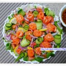 부드러운 연어와 신선한 채소의 만남~연어 샐러드 이미지