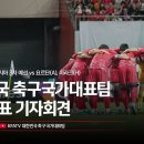 11시 대표팀 명단 발표 기자회견 유튜브 링크 이미지