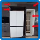 드림빌트 | 김치냉장고 설치자리 빌트인장 철거 상단 사이즈 맞춤 가림막 제작