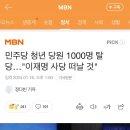 민주당 청년 당원 1000명 탈당 이미지