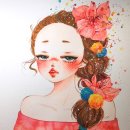 수채화 일러스트 이미지