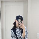라온썸 스트라이프셔츠 여자 오피스룩 여자데일리룩