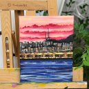 라온 호텔(LAON HOTEL) | 수원 라온힐즈 취미미술 화실&amp;파티룸에서 원데이클래스로 노을 진 한강 그림 그린 후우기