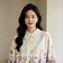 레이스카라 자수꽃남방 이미지