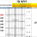 23년 7월 25일 (화) 근무표 입니다. 이미지