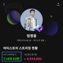 임영웅 멜론 빌리언스 다이아 클럽 누적스트리밍 114억회 돌파 축하합니다 🥳🥳🥳 이미지