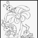 [유아교육과] [아동미술색채] 색칠공부자료 - 벅스라이프의 귀여운 개미들 이미지