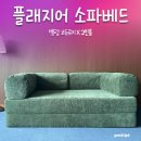 [플래지어] 벨랑 코듀로이 &#39;2인용 소파베드&#39; 그린 색상 사용 후기