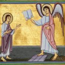 두루마리를 들고 있는 천사 (묵시 10,1-3) - 밤베르크 묵시록 이미지
