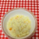 7월 8일 (월요일) 오전간식:달걀죽. 점심:수수밥 감자된장국 파프리카쇠고기볶음 콩나물무침 백김치. 오후간식:오이스틱 짜먹는 요구르트 이미지