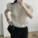 바스켓 페이퍼 블라우스 &amp; 글로시 조거 팬츠 이미지