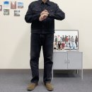 그린워크 착한세탁소 | 블랙 데님 자켓 과 리바이스501, 아스토플렉스 그린플렉스 다크카키 와 흑청 셋업 코디