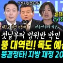 윤석열, 대구.경북 -16%p 급락, 모든 여론조사서 대폭락.. 독도 예산도 전액 삭감, 지방재정 20조 파탄 대역린 (박민 첫날부터 이미지