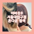 갈색미용실 - 철원군 | 어바웃9 서울대입구미용실 | 탈색모 붉은 갈색 톤다운 후기