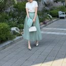 봄 햇살을 닮은 쇼에chauet 도브리덴 그린 튤스커트 구매 후기 / 코디, 13에튀드 캐시미어 가디건
