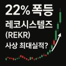 (주)레코시스템 | 레코시스템(REKR) 22% 폭등, 사상 최대실적 및 조지아주 교통부 계약! (레코시스템즈 AI전환)