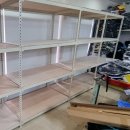 영무sp | 백운동 물류창고 정리 시공후기, 무볼트앵글과 일반합판 12T로 실용적인 보관 선반 설치 완료