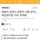 테슬라 공장 로봇이 사람 공격 이미지