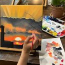 그림이 풍경이 되는 유화 이미지