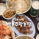 하산농장 | [수원 맛집] 광교산 노포 맛집 “백운주말농장” 숯불바베큐 하산 후 막걸리 솔직후기