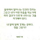 인과의 진리는 그 순간 내가 마음 먹기 따라서 다르게 나타난다 이미지