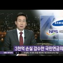 SBS 3천억 손실 감수한 국민이 낸 국민연금의 제일모직 삼성물산 합병 '찬성' 제일모직 1 : 삼성물산 0.35 =＞ 1:0.46 이미지