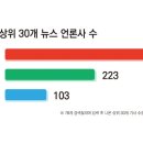 뉴스 검색 언론 노출, 구글 358개·네이버 223개·다음 103개 이미지