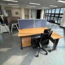 남산4동행정복지센터 회의실 | 공공기관 사무가구 렌탈 중고 사무용 L형 퍼즐책상 의자 대여사례