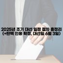 대선정비 | 2025년 조기 대선 일정 절차 총정리 (+탄핵 인용 확정, 대선일 6월 3일)