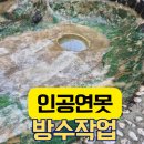 (주)안성지하수 | 노후된인공연못 보수 공사 FRP 방수작업