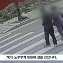 던진 돌에 사망하시기 전 할아버지가 찍힌 cctv로 볼 수 있는 상황 이미지