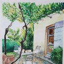 힐링수채화 & 펜드로잉 이미지