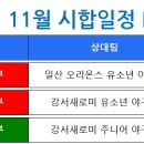 2024년 11월 경기 및 연습 일정 이미지