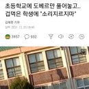 초등학교에 도베르만 풀어놓고..겁먹은 학생에 "소리지르지마 이미지