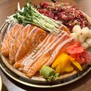 금산천길 골목 | 금산 맛집 내돈내산 붕자카야 차원이 달라병 걸리는 연어회 소금 육회