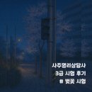 현묘의 사주명리상담사 3급 시험 후기 / 벚꽃 시험