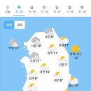 11월14일 수능날이네요~ 오늘의 일기예보입니다 이미지