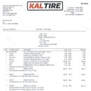 Re: Receipt from Kal Tire Tony's Tire Service Ltd. 이미지