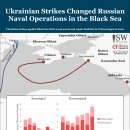 우크라이나의 공격으로 흑해에서 러시아 해군 작전이 바뀌었습니다. 이미지