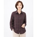 71158 여성 네추럴 링클 체크 셔츠 9717 이미지